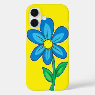 Coque Pour iPhone 16 Dessin d'illustration de fleur rétro mignon