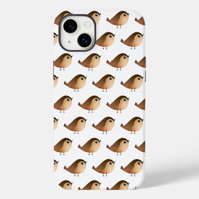 Coques Case-Mate iPhone Dessin d'Oiseau de Bruant (Verso)