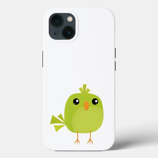 Coques Case-Mate iPhone Dessin d'oiseau vert (Verso)