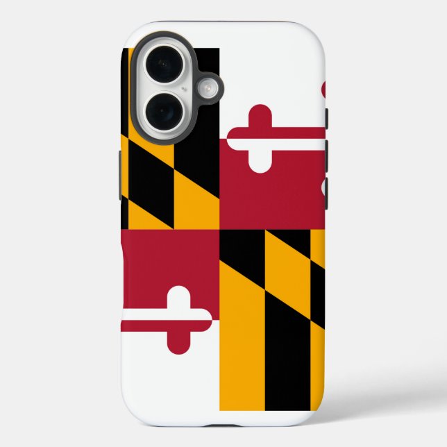 Coques Case-Mate iPhone Dessin du drapeau de l'État du Maryland (Verso)