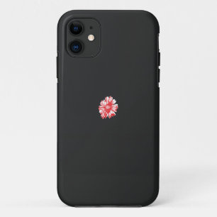 Case-Mate iPhone Case dessin d'une fleur rouge sur un arrière - plan bla
