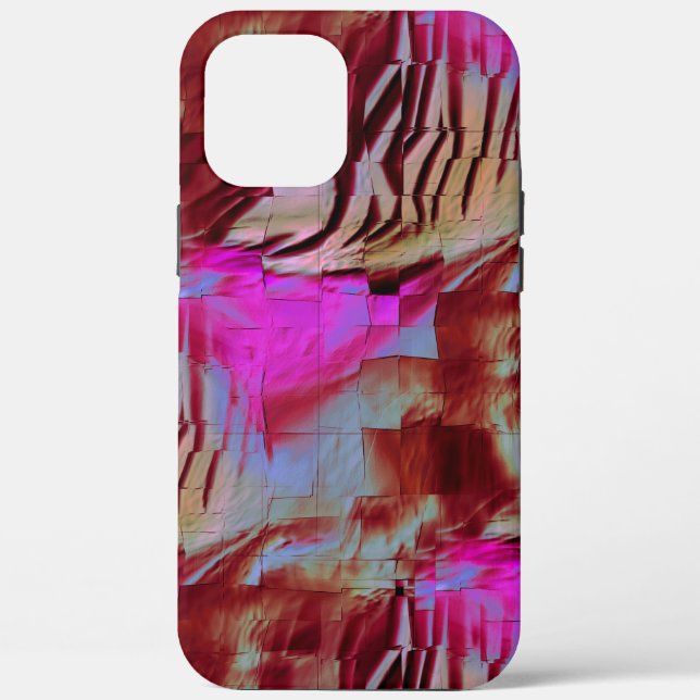 Coques Case-Mate iPhone dessin en mosaïque Abstraite de rose rustique et r (Verso)