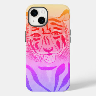 Coque Pour iPhone 14 Dessin facial tigre