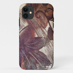 Coque Case-Mate Pour iPhone Dessin floral abstrait marron 1