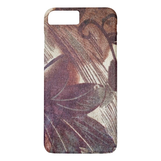 Coques Case-Mate iPhone Dessin floral marron abstrait 1 (Dos)