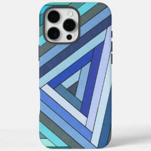 Coque iPhone 16 Pro Max Dessin géométrique de triangle peint à la main en