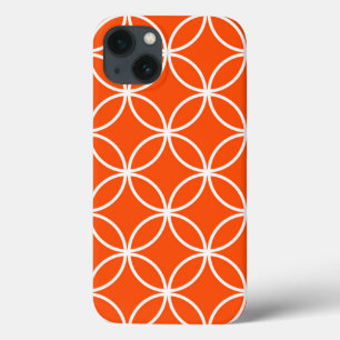 Coques Pour iPhone Dessin géométrique orange de cercles qui se chevau