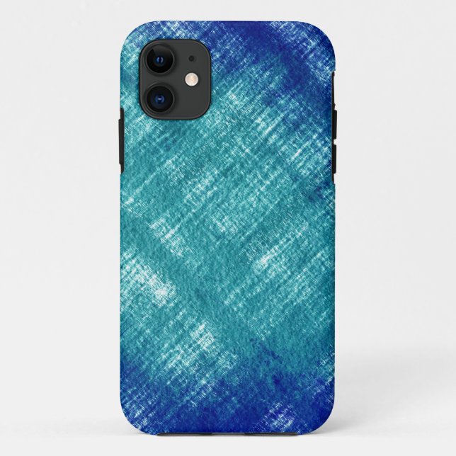 Coques Case-Mate iPhone dessin graphique arrière - plan bleu grunge (Dos)