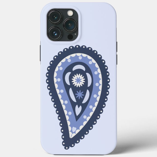 Coques Case-Mate iPhone Dessin imprimé paisley floral complexe (Verso)