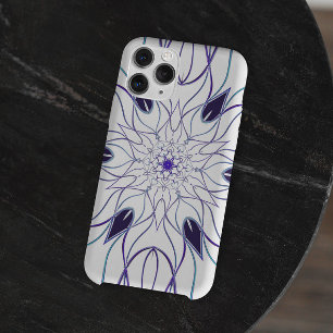 Case-Mate iPhone Case Dessin Mandala Flower blanc et violet