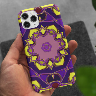 Case-Mate iPhone Case Dessin Mandala Flower jaune et violet