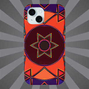 Coque Case-Mate iPhone Dessin Mandala Purple et Orange