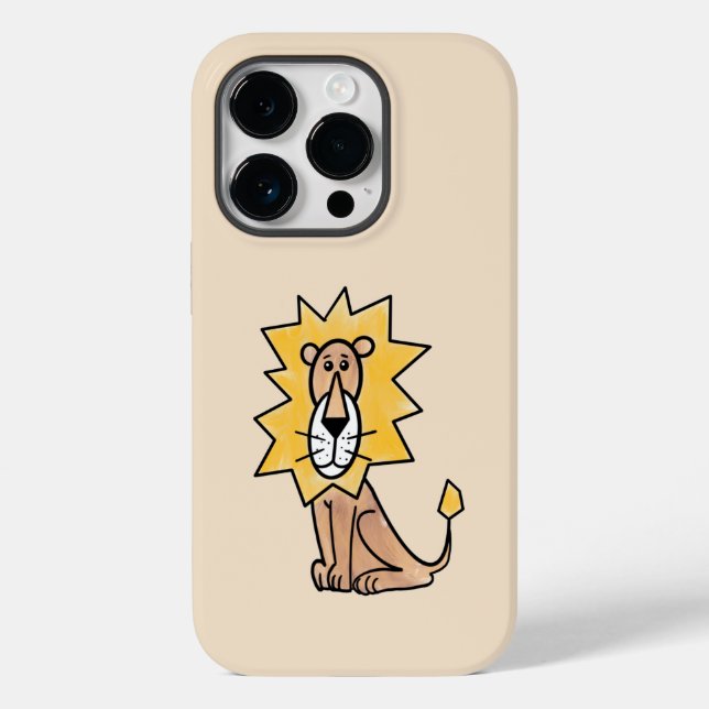 Coques Case-Mate iPhone dessin mignon lion enfants retro safari jungle ani (Verso)