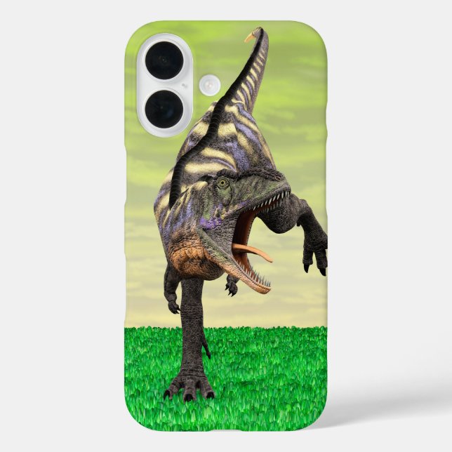 Coques Case-Mate iPhone Dessin préhistorique drôle d'Aucasaurus rugissant  (Verso)
