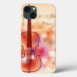 iPhone 13 Case Dessin sur l'arrière - plan d'aquarelle du violon