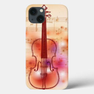 Coques Pour iPhone Dessin sur l'arrière - plan d'aquarelle du violon