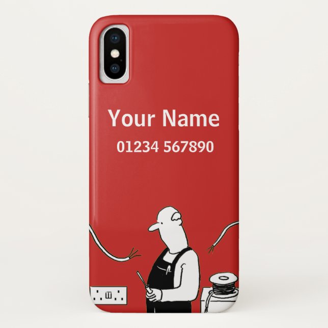 Coques Case-Mate iPhone Dessin sur le thème de l'électricien (Dos)