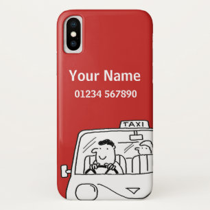 Coque iPhone X Dessin sur le thème du taxi