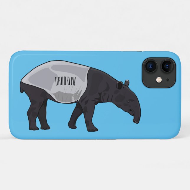 Coques Case-Mate iPhone Dessin sur Tapir (Dos (Horizontal))