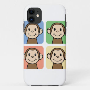 Case-Mate iPhone Case Dessins animés avec 4 singes heureux