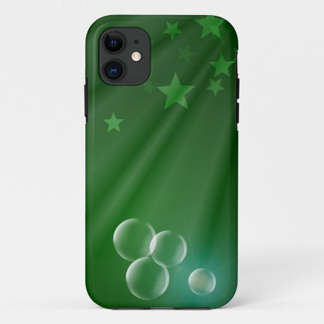 Coques Case-Mate iPhone Destin d'amour de paix d'art de motif de vert de (Dos)