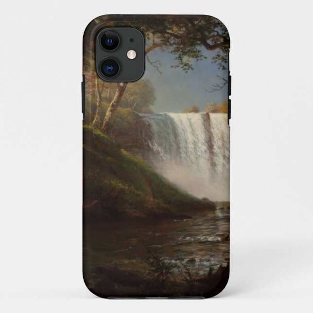 Coques Case-Mate iPhone Destin de cascade de forêt de peinture d'Albert (Dos)