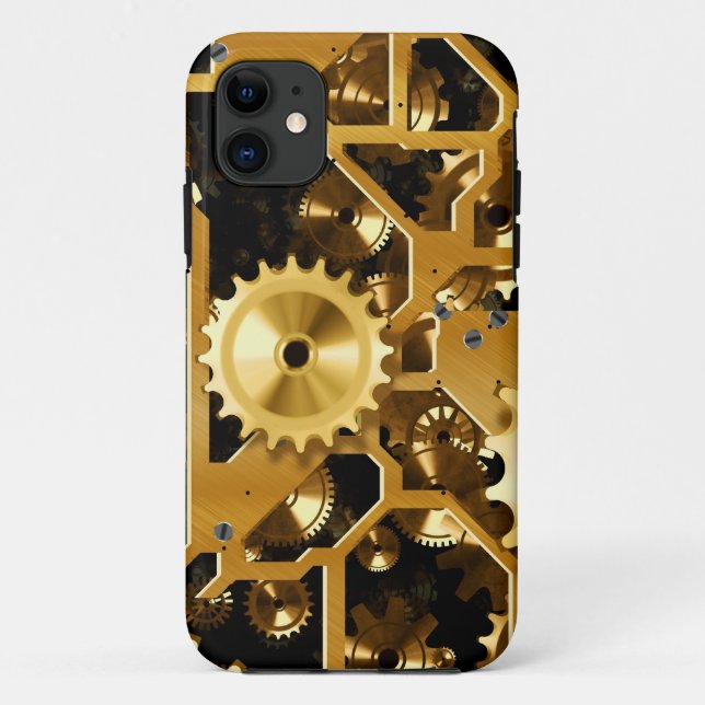 Coques Case-Mate iPhone Destin grunge de bureau de Steampunk d'horloge (Dos)