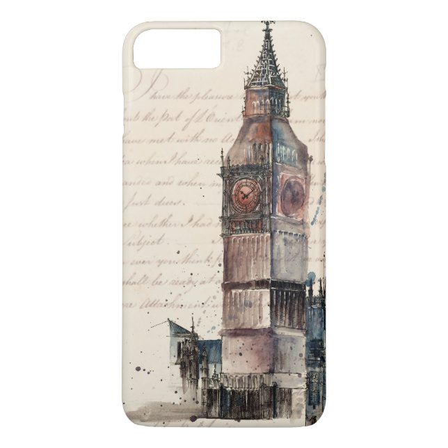 Coques Case-Mate iPhone Destinations | Lettres Vintages De Big Ben (Dos)