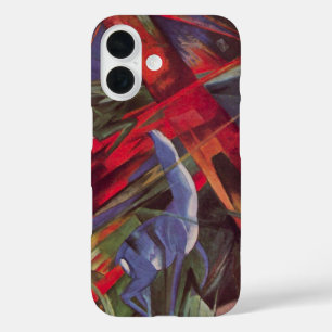 Coques iPhone 16 Destins des animaux de Franz Marc, Art cubiste vin