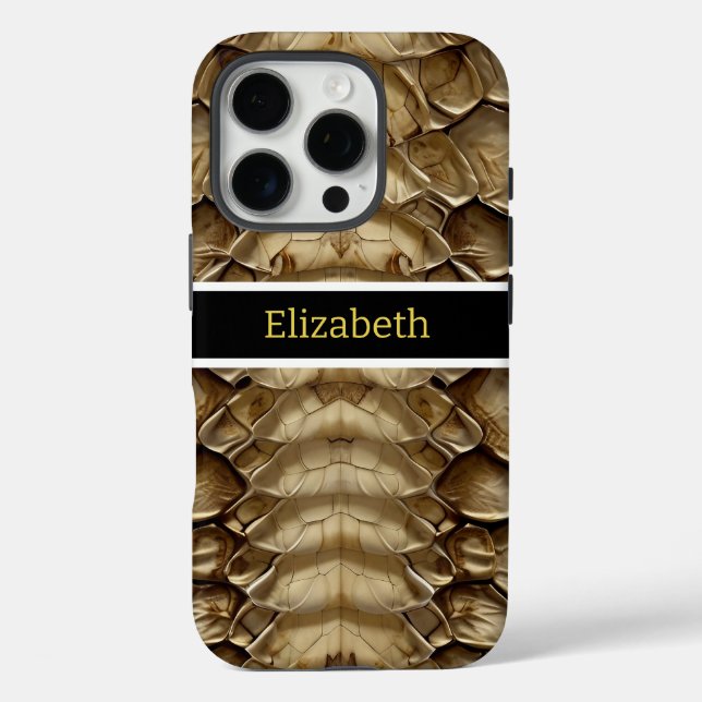 Coques Case-Mate iPhone Détail du motif de peau de serpent (Verso)