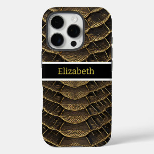 Coque iPhone 16 Pro Détails complexes d'un serpent venimeux vibrant