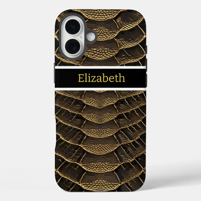 Coques Case-Mate iPhone Détails complexes d'un serpent venimeux vibrant (Verso)