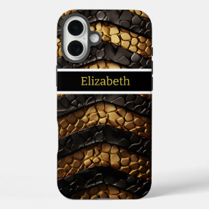 Coque Pour iPhone 16 Plus Détails de peau de serpent texturée d'un serpent v