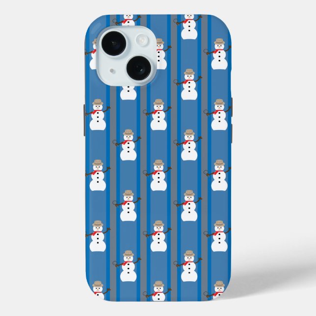 Coques Case-Mate iPhone Détective de Snowman amusante et fantaisiste (Verso)