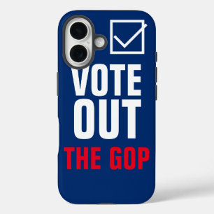 Coque Pour iPhone 16 Détruisez le point de contrôle bleu du GOP