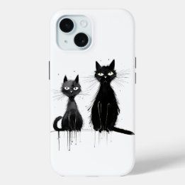Coque Case-Mate iPhone Deux chats noirs