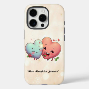 Coque iPhone 16 Pro "Deux coeurs unis"
