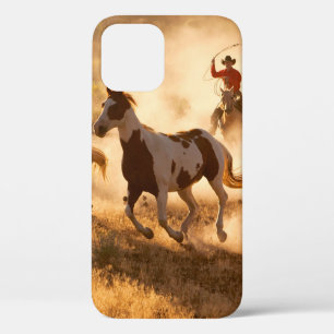 Case-Mate iPhone Case Deux cow-boys occidentaux à cheval, braconnant la 