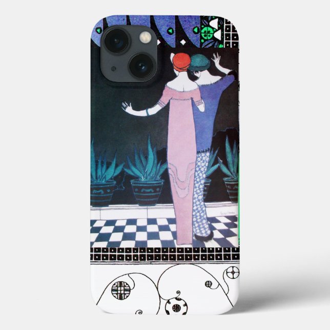 Coques Case-Mate iPhone DEUX FEMMES DANS LA NUIT Art Déco Beauté Mode (Verso)