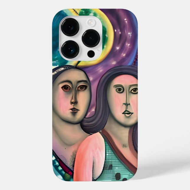 Coques Case-Mate iPhone Deux femmes sous la lune (Verso)