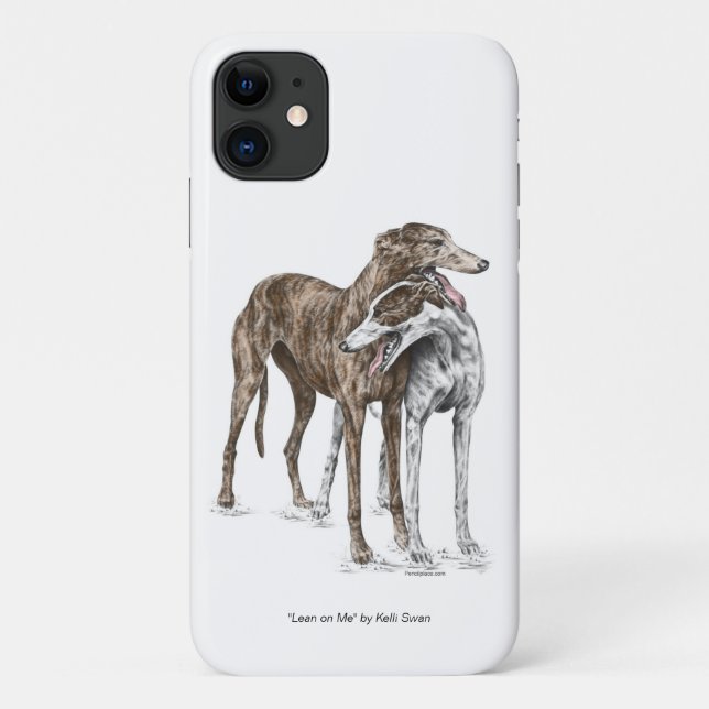 Coques Case-Mate iPhone Deux Greyhound Friends Dog Art (Dos)
