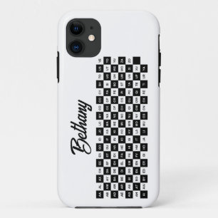 Coque Case-Mate iPhone deux lettres mot noir et blanc Intl ver