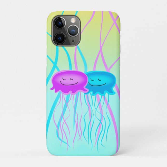 Coques Case-Mate iPhone Deux méduses caricaturales (Dos)