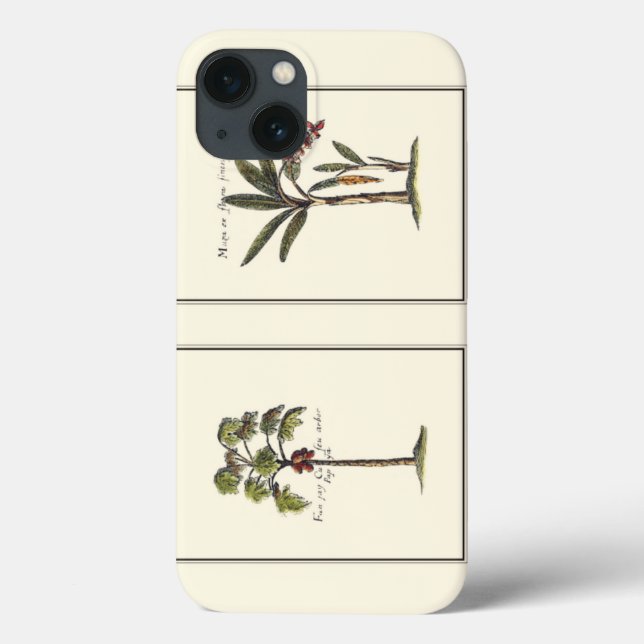 Coques Case-Mate iPhone Deux mini palmiers encadrés (Verso)