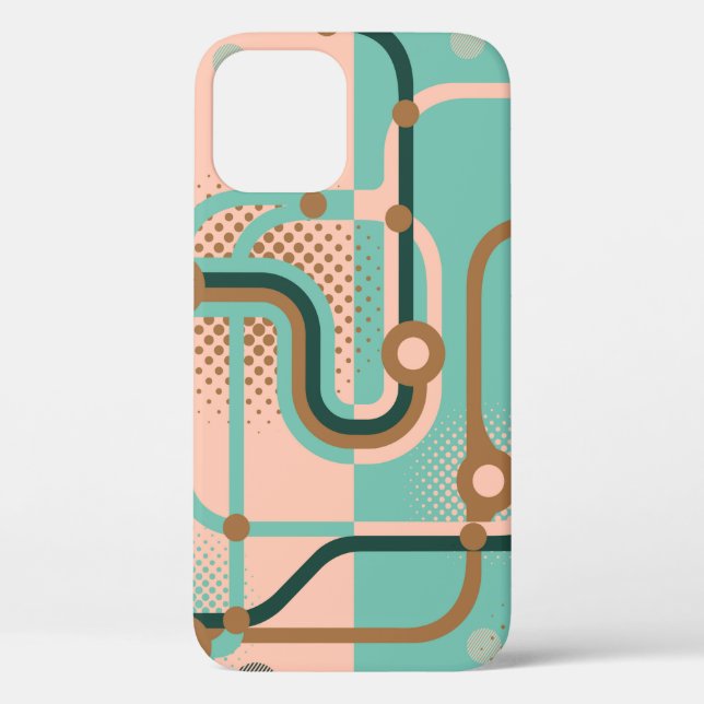 Coques Case-Mate iPhone Deux motifs sans couture dans des couleurs différe (Verso)