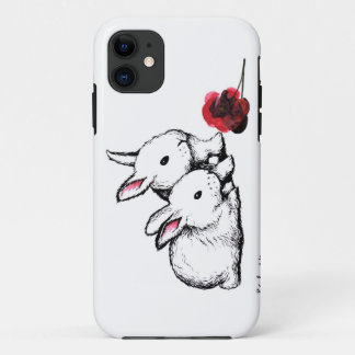 Coque Case-Mate iPhone Deux petits lapins blancs