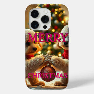 COQUE Case-Mate iPhone DEUX POODLES CÉLÉBRER NOËL