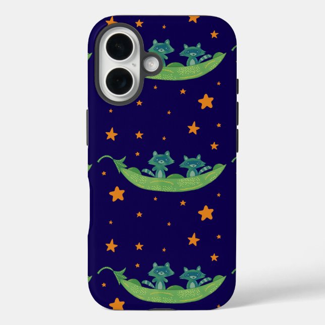 Coques Case-Mate iPhone Deux ratons laveurs dans une cosse de pois | Art f (Verso)
