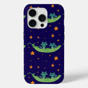 Coque Case-Mate iPhone Deux ratons laveurs dans une cosse de pois Art f