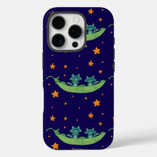 Coque iPhone 16 Pro Deux ratons laveurs dans une cosse de pois Art f